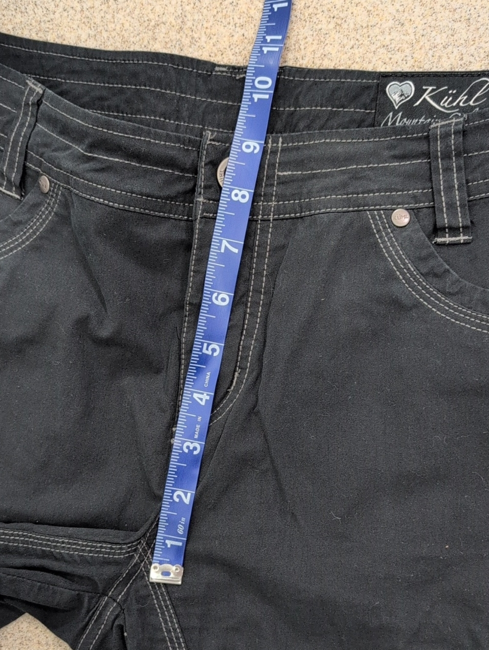 Kuhl Shorts, Cargo Hiking Mountain Culture, Vintage Patina Dye, Blue, Women's 10 - Picture 12 of 13